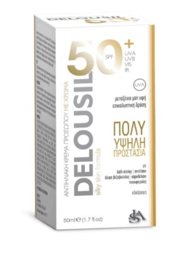 🧴Sunscreen by Delousil, SPF 50+🧴,Silky, Covering effect