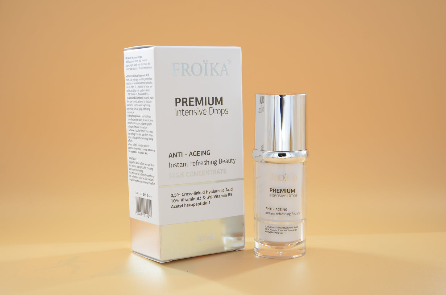 💧 Froika Premium , Intensive Drops 💧, Vitamin B3, B5, Hyaluronic, Reverse ageing