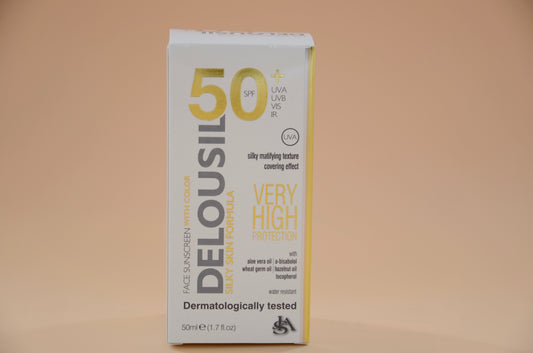 🧴Sunscreen by Delousil, SPF 50+🧴,Silky, Covering effect