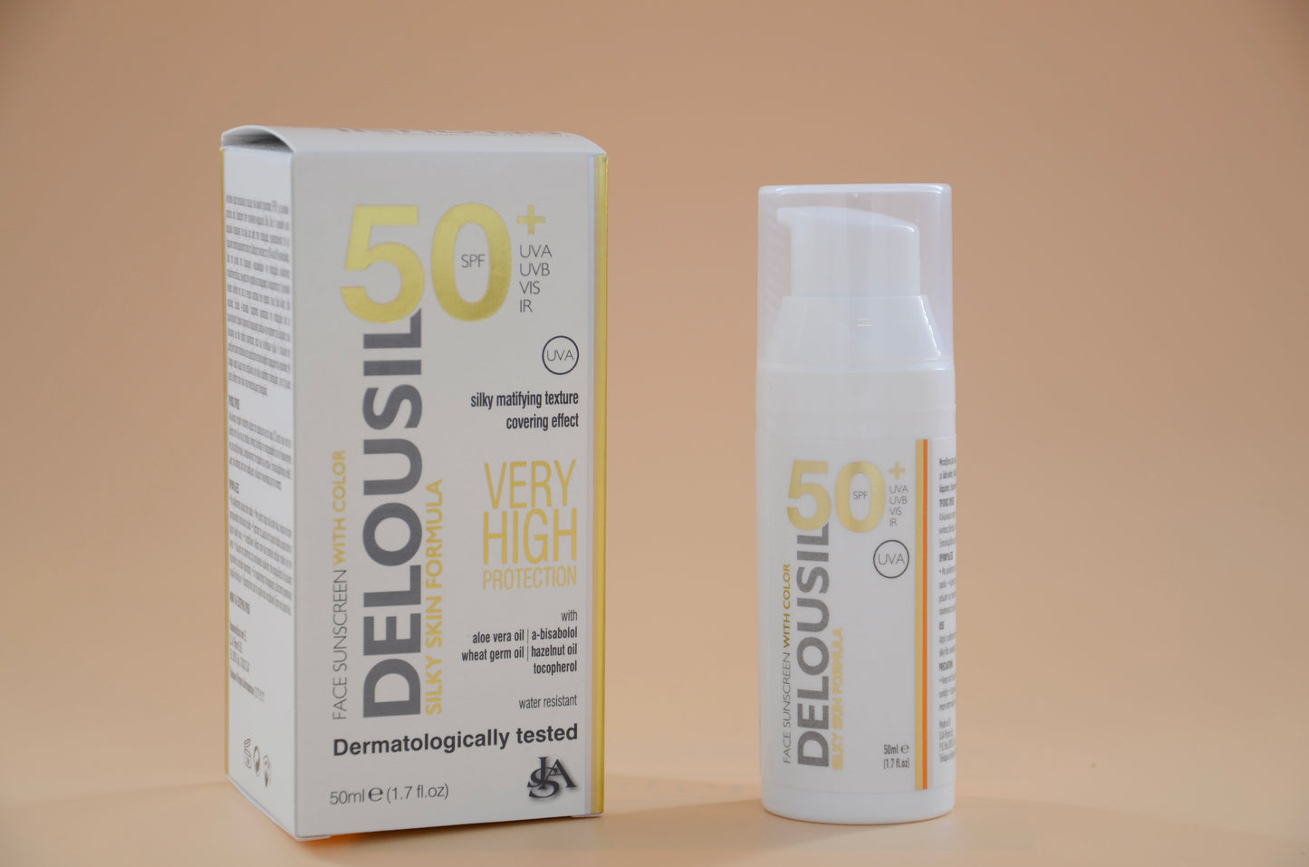 🧴Sunscreen by Delousil, SPF 50+🧴,Silky, Covering effect