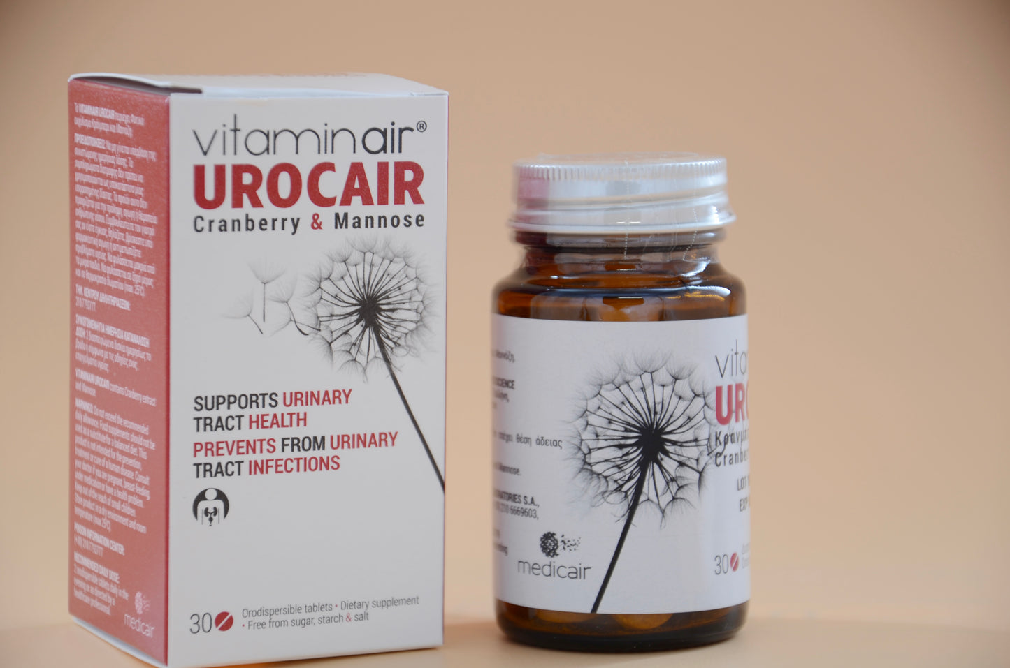 🚹🚺 Medicair Vitamin Air Urocair Cranberry & Mannose, Urinary  Tract Support