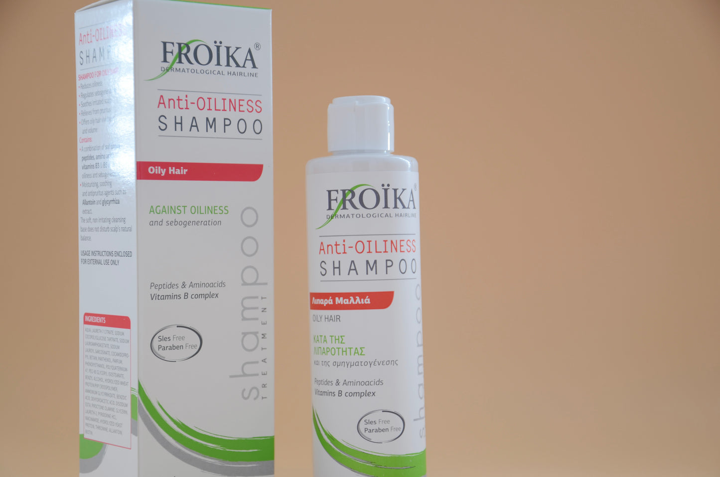 💇Anti-Oiliness Shampoo by Froika. Peptides, Vitamins B complex, Moisturizing, Soothing, Antipruritus, Sebum regulation