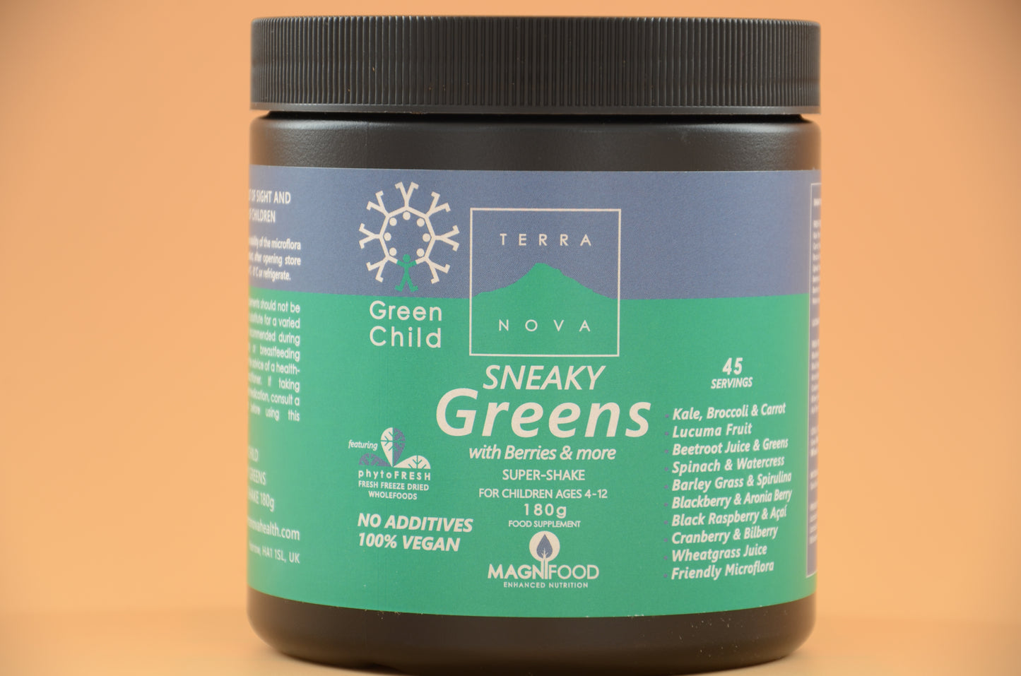 ☘️🍀 Terra Nova Child Sneaky Greens ☘️🍀  Super shake 180 gr, Nutritional Support for children