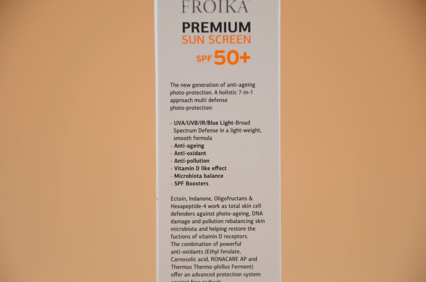 Froika Premium Sunscreen SPF50+ 50 ml,  Holistic 7 in 1 Approach!